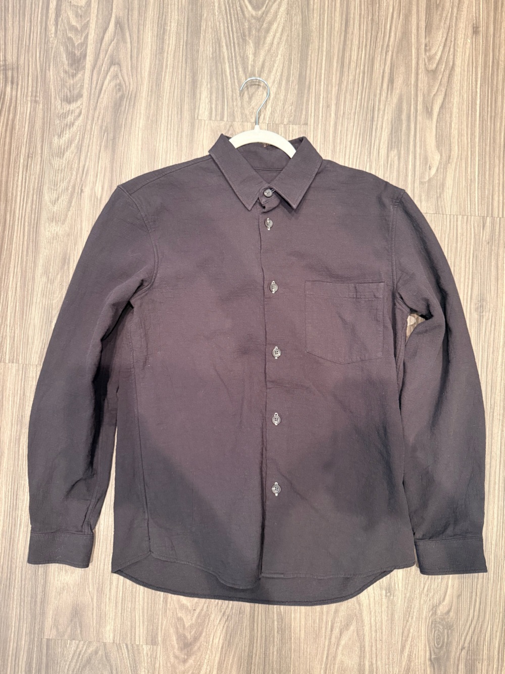 Club Monaco Men's Black Button-Down Over Shirt